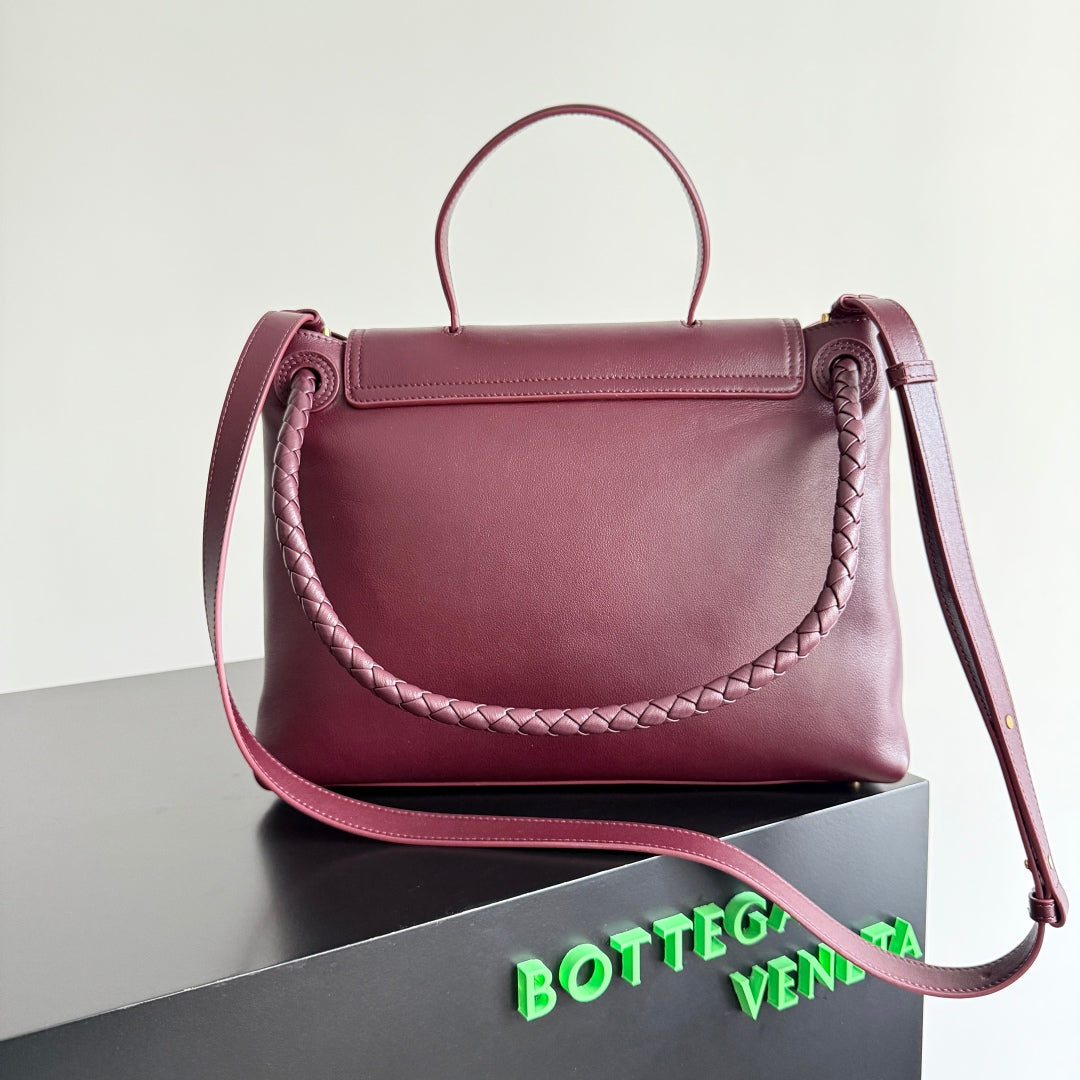 MEDIUM CIAO CIAO 34 IN BURGUNDY CALFSKIN