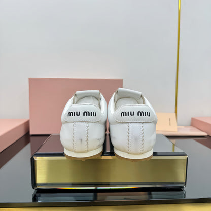 PLUME NAPPA SNEAKERS IN WHITE CALFSKIN