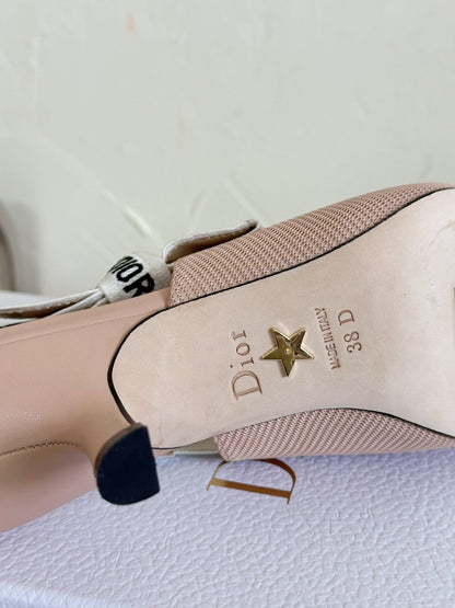 J'ADIOR SLINGBACK PUMP NUDE PINK TECHNICAL FABRIC 65 MM