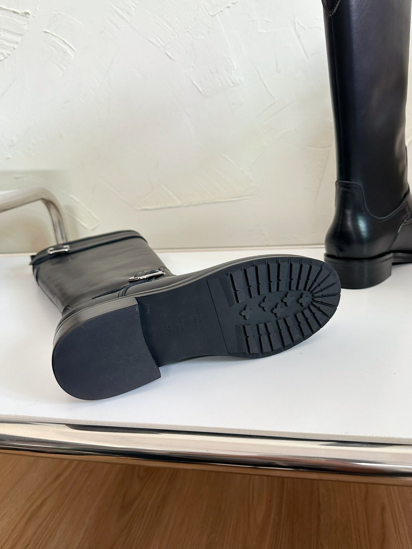 RIVER BOOTS IN BLACK SMOOTH CALFSKIN