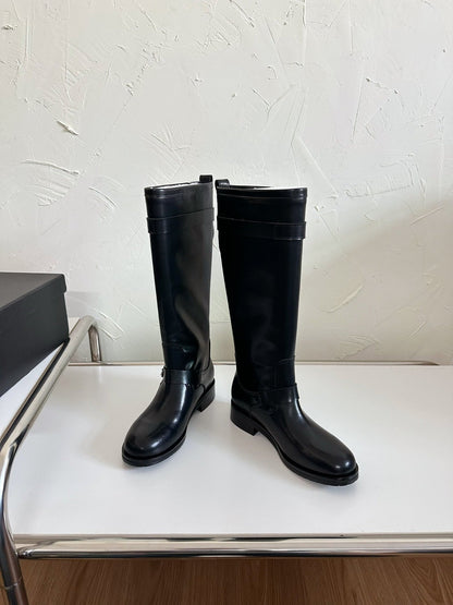 RIVER BOOTS IN BLACK SMOOTH CALFSKIN