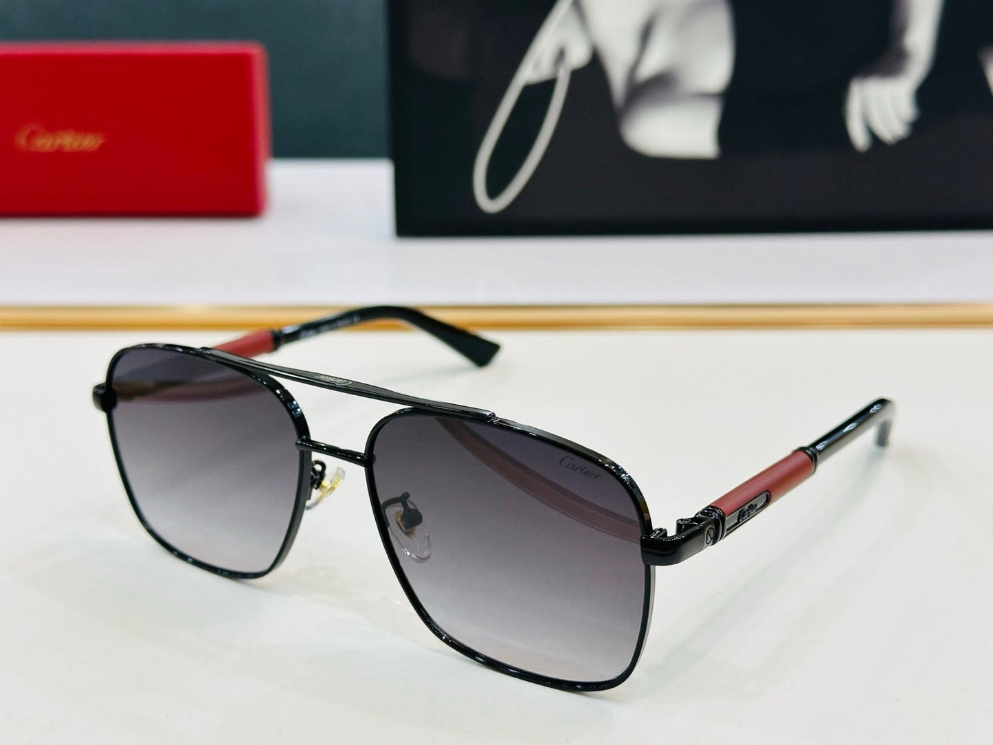 PREMIÈRE NAVIGATOR FRAME SUNGLASSES CT0356 IN METAL
