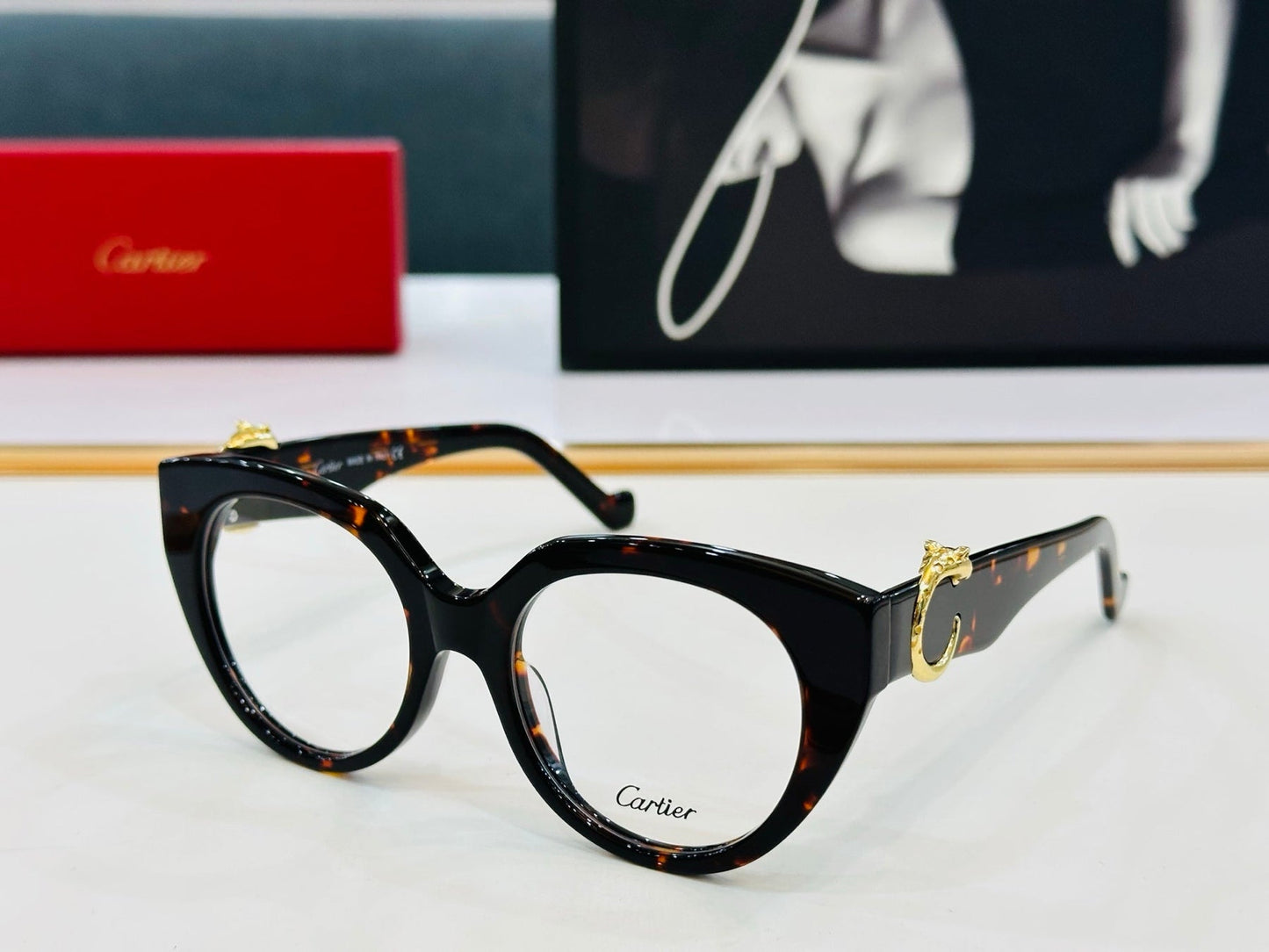 PANTHÈRE ROUND FRAME SUNGLASSES 578200 IN ACETATE