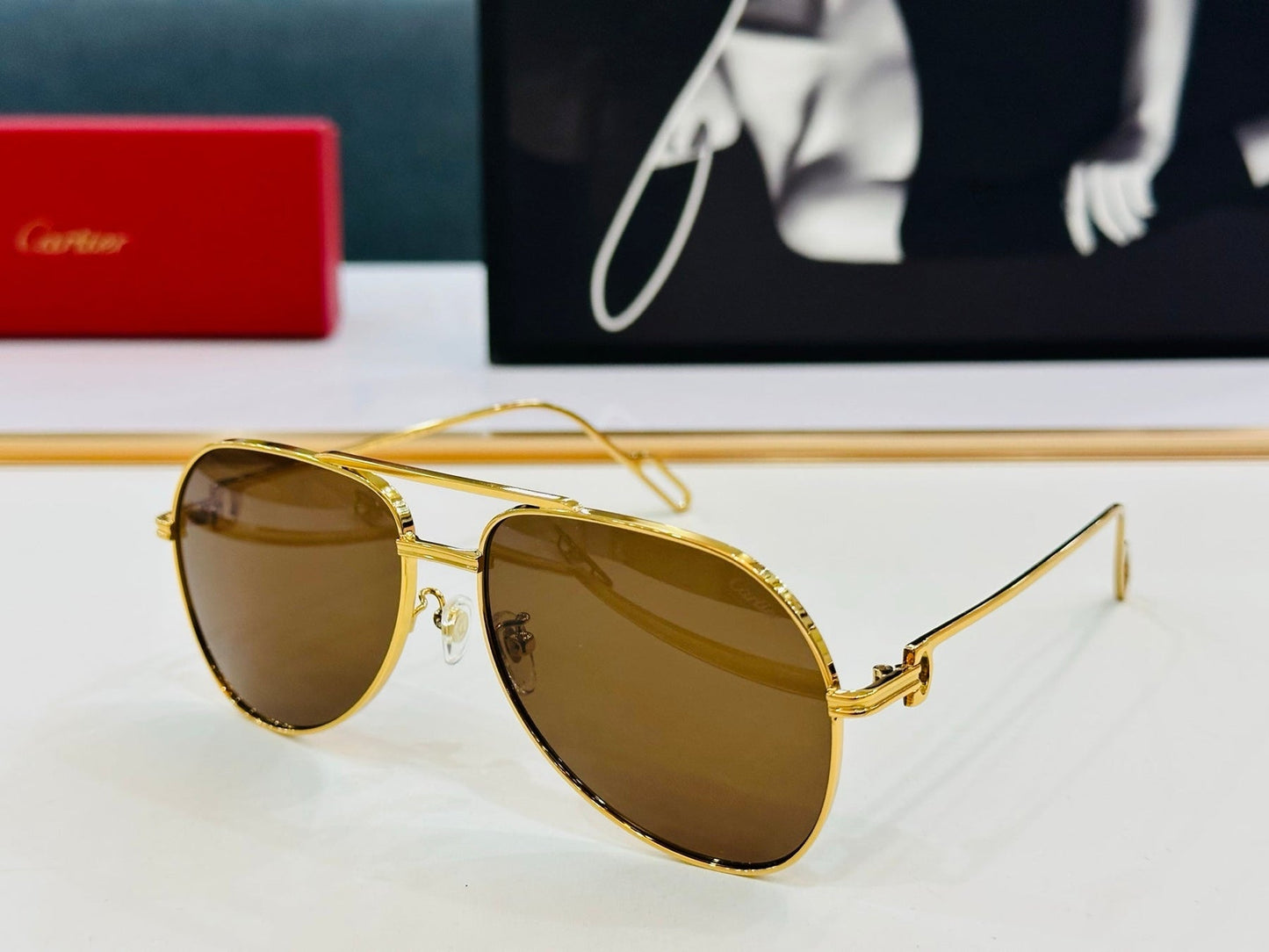 C DE AVIATOR FRAME SUNGLASSES CT0110S IN METAL