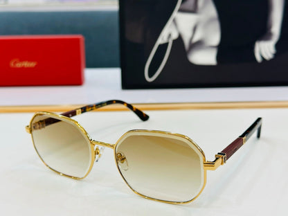 PREMIÈRE GEOMETRIC FRAME SUNGLASSES CT0492S IN METAL