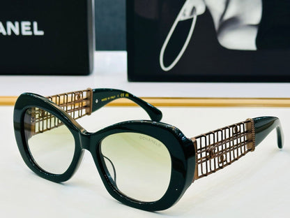 CAT EYE SUNGLASSES CH9170 IN ACETATE GOLD METAL