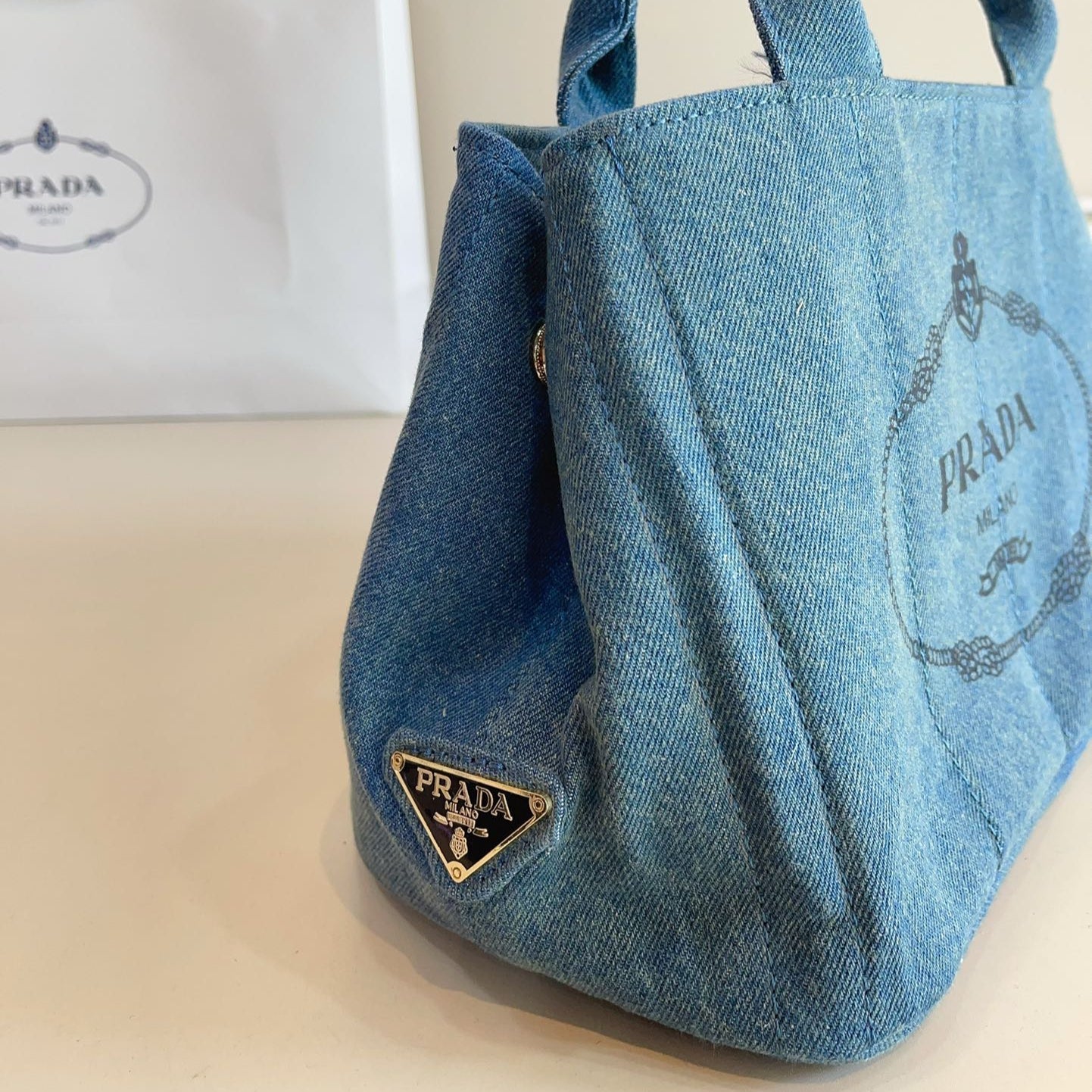 CANAPA TOTE BAG 29 IN BISMARK BLUE DENIM