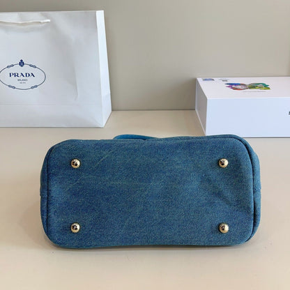 CANAPA TOTE BAG 29 IN BISMARK BLUE DENIM