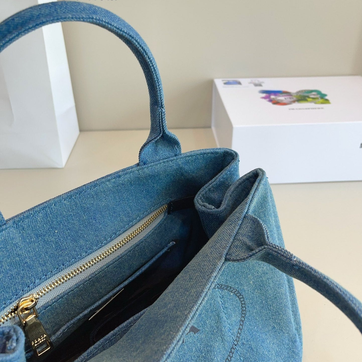 CANAPA TOTE BAG 29 IN BISMARK BLUE DENIM