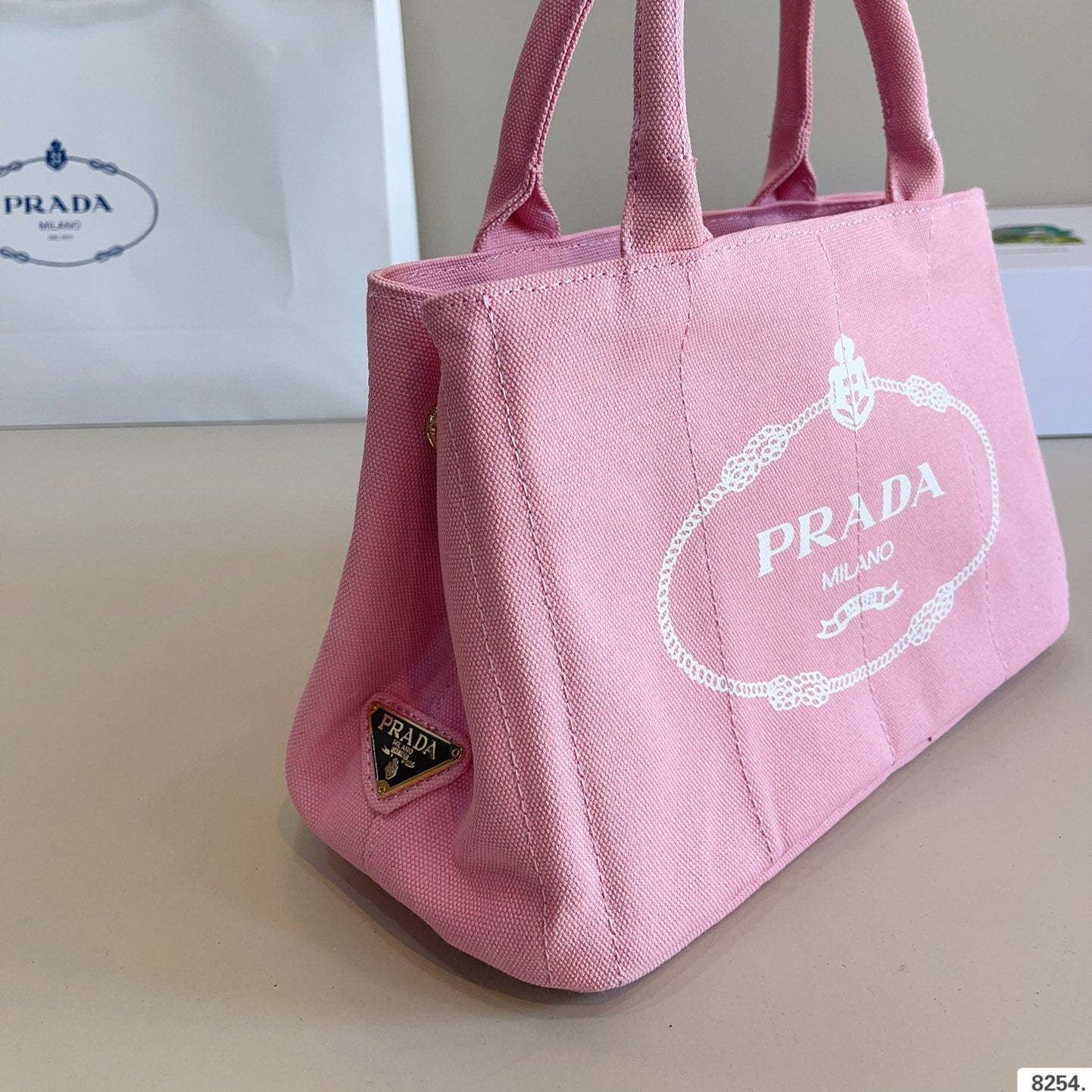 CANAPA TOTE BAG 29 IN BABY PINK DENIM