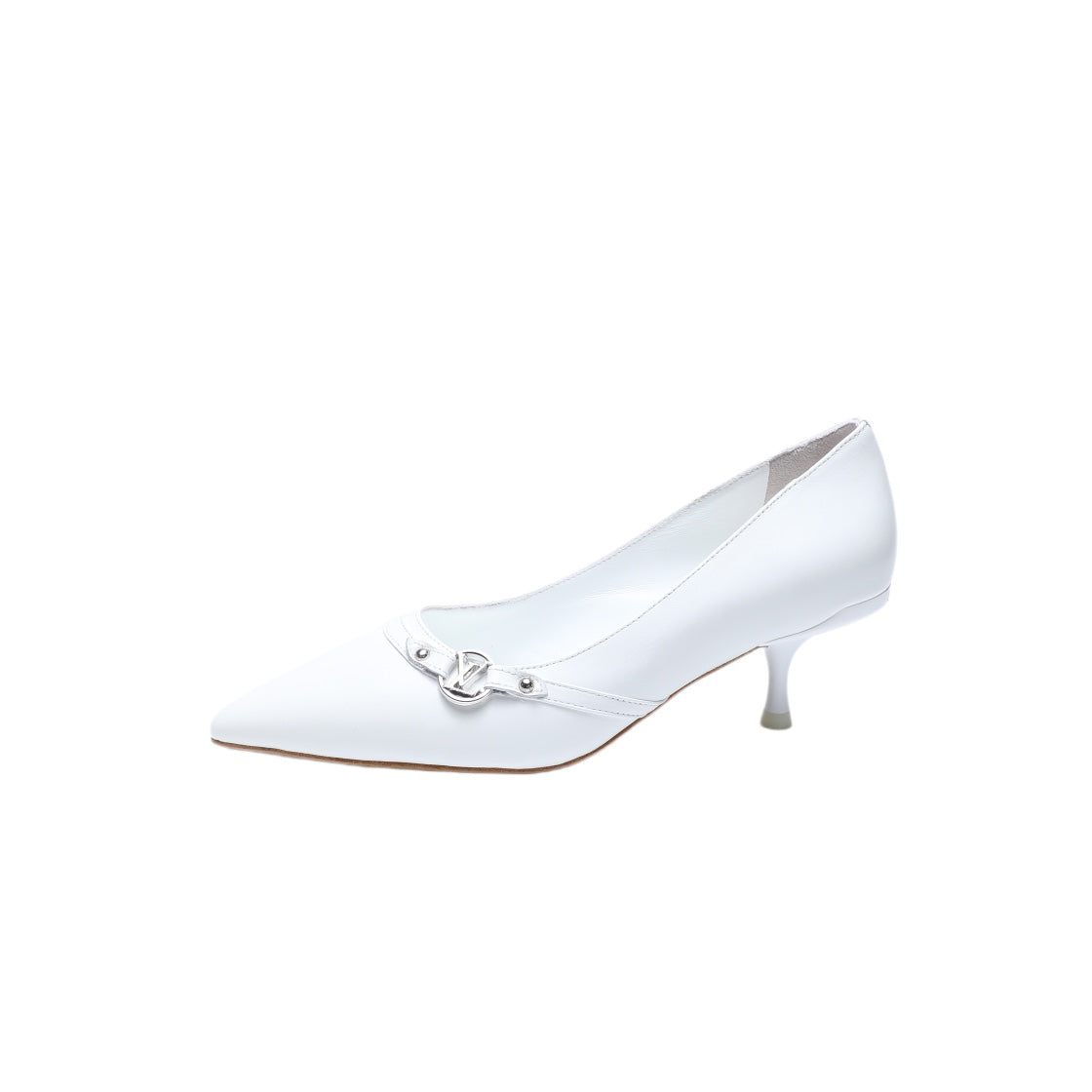 6AM HIGH HEELS 55 MM IN WHITE LAMBSKIN