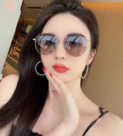 ROUND FRAME SUNGLASSES G1241 IN METAL