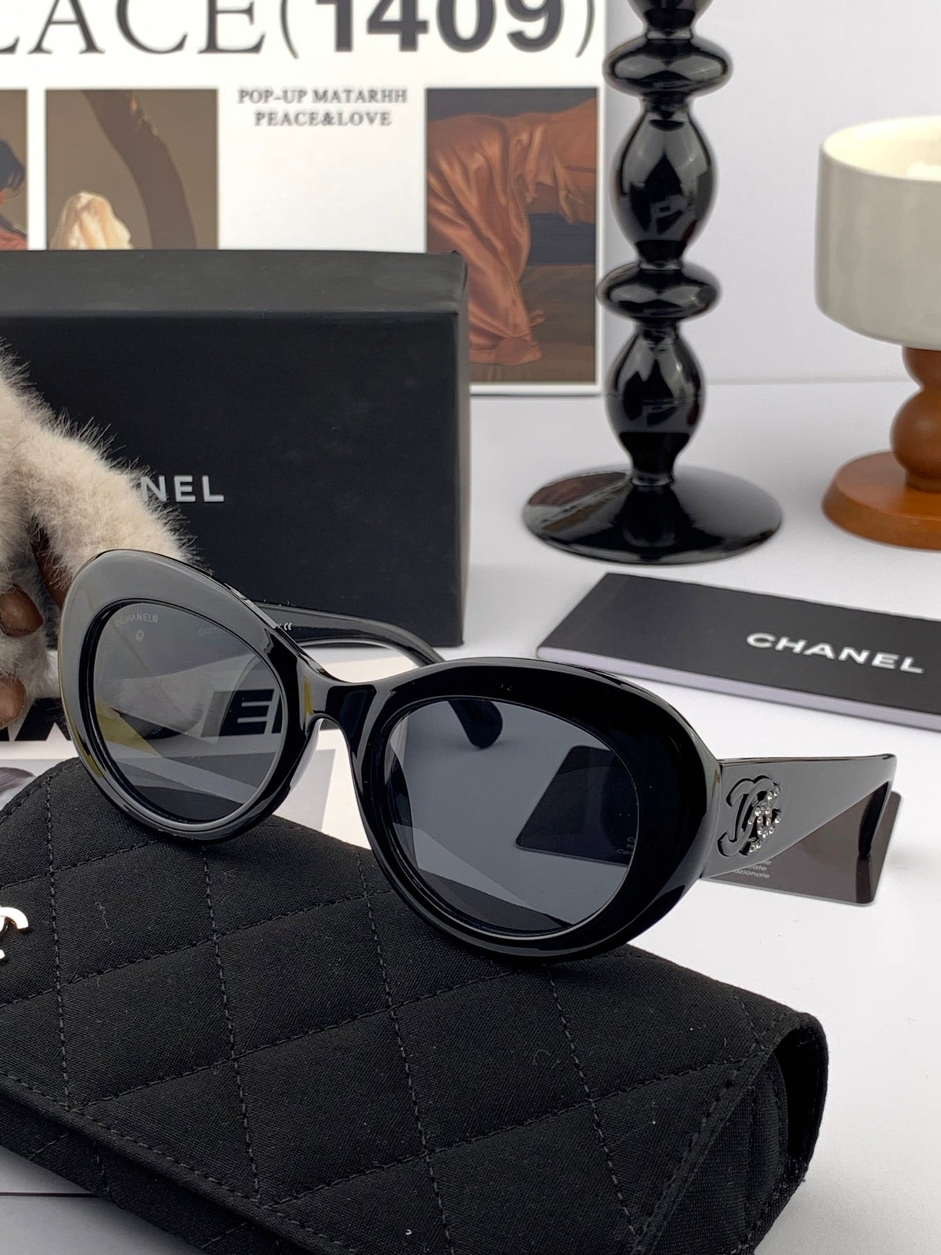 CAT EYE SUNGLASSES CH0602 IN ACETATE