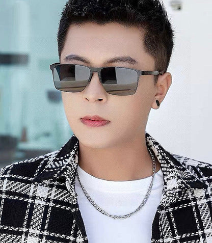 RECTANGULAR FRAME SUNGLASSES G2805 IN METAL