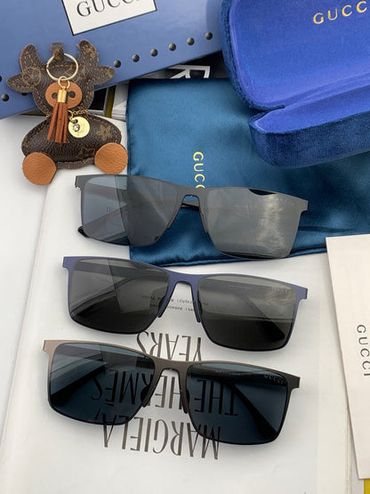 RECTANGULAR FRAME SUNGLASSES G2805 IN METAL