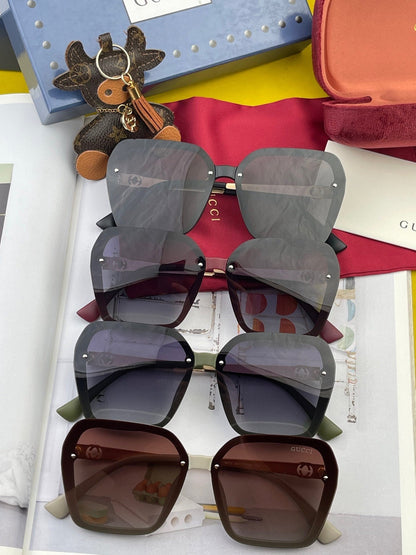 BORDERED SQUARE FRAME SUNGLASSES G0607 IN ACETATE