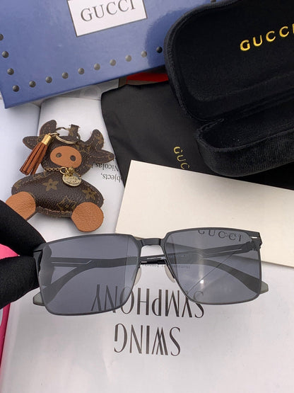 RECTANGULAR FRAME SUNGLASSES 9806 IN METAL