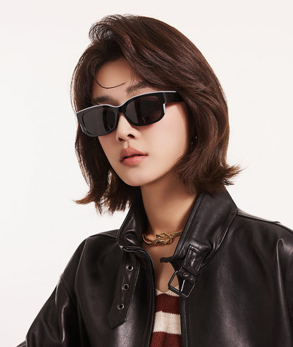 RECTANGULAR FRAME SUNGLASSES G0110 IN ACETATE