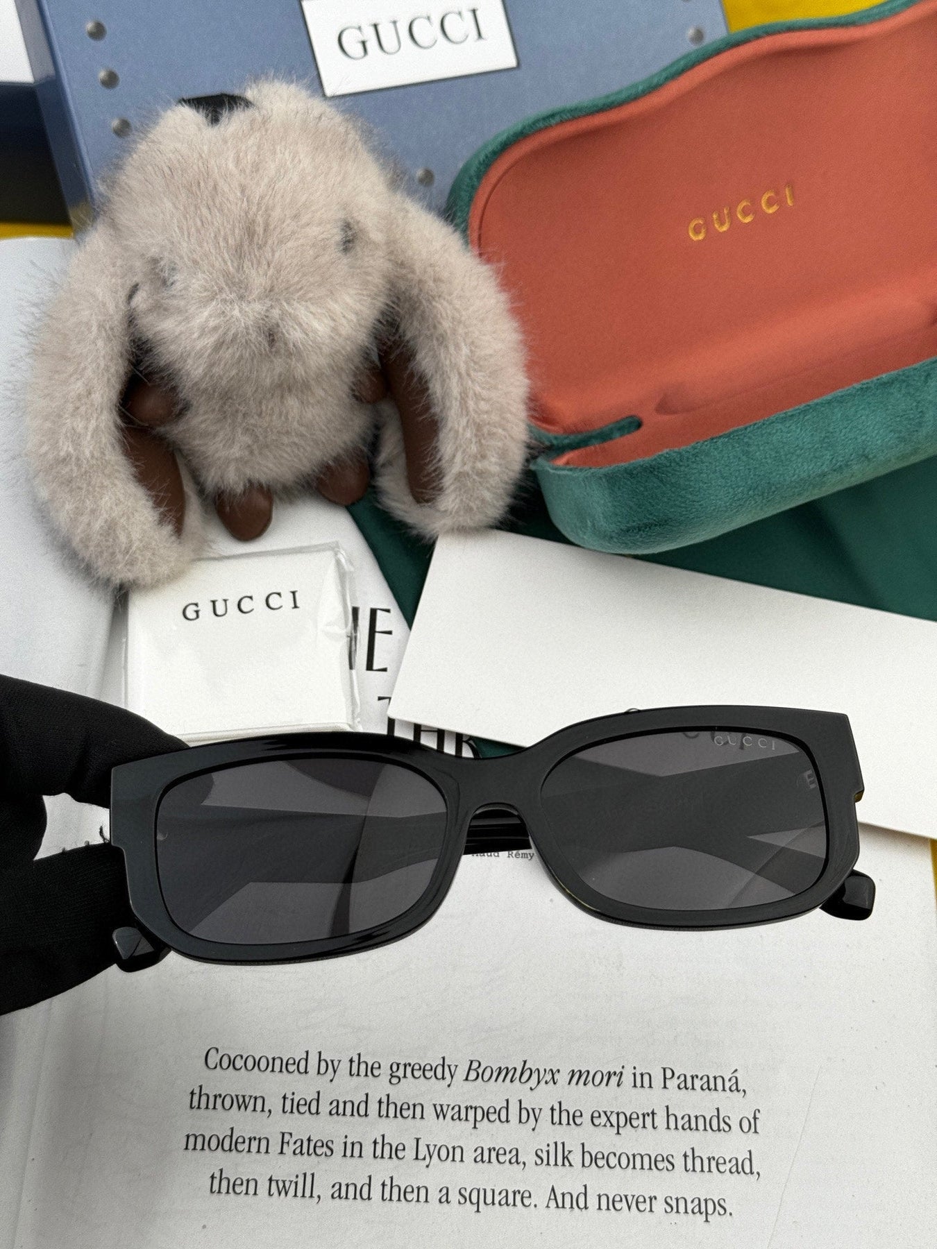 RECTANGULAR FRAME SUNGLASSES G0110 IN ACETATE