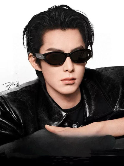 OVAL FRAME SUNGLASSES G0111 IN ACETATE