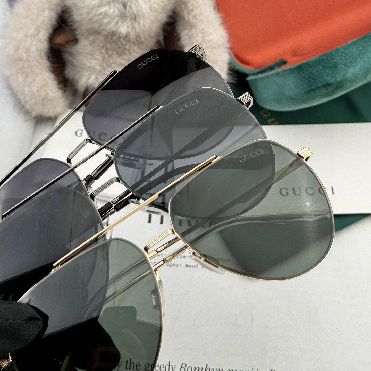 AVIATOR FRAME SUNGLASSES 575760 IN METAL