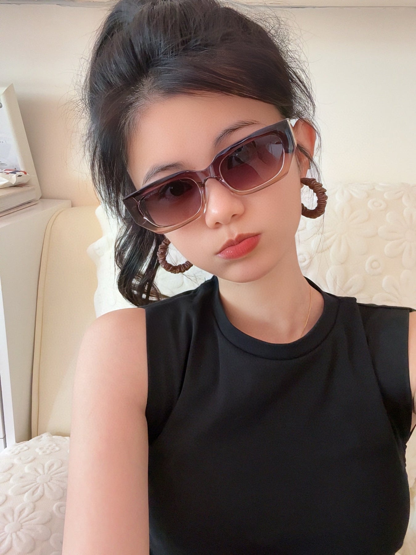 RECTANGLE SUNGLASSES L4232 IN ACETATE