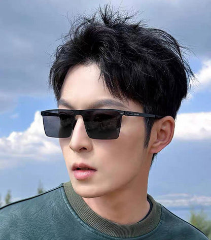 RECTANGULAR SUNGLASSES L169 IN METAL