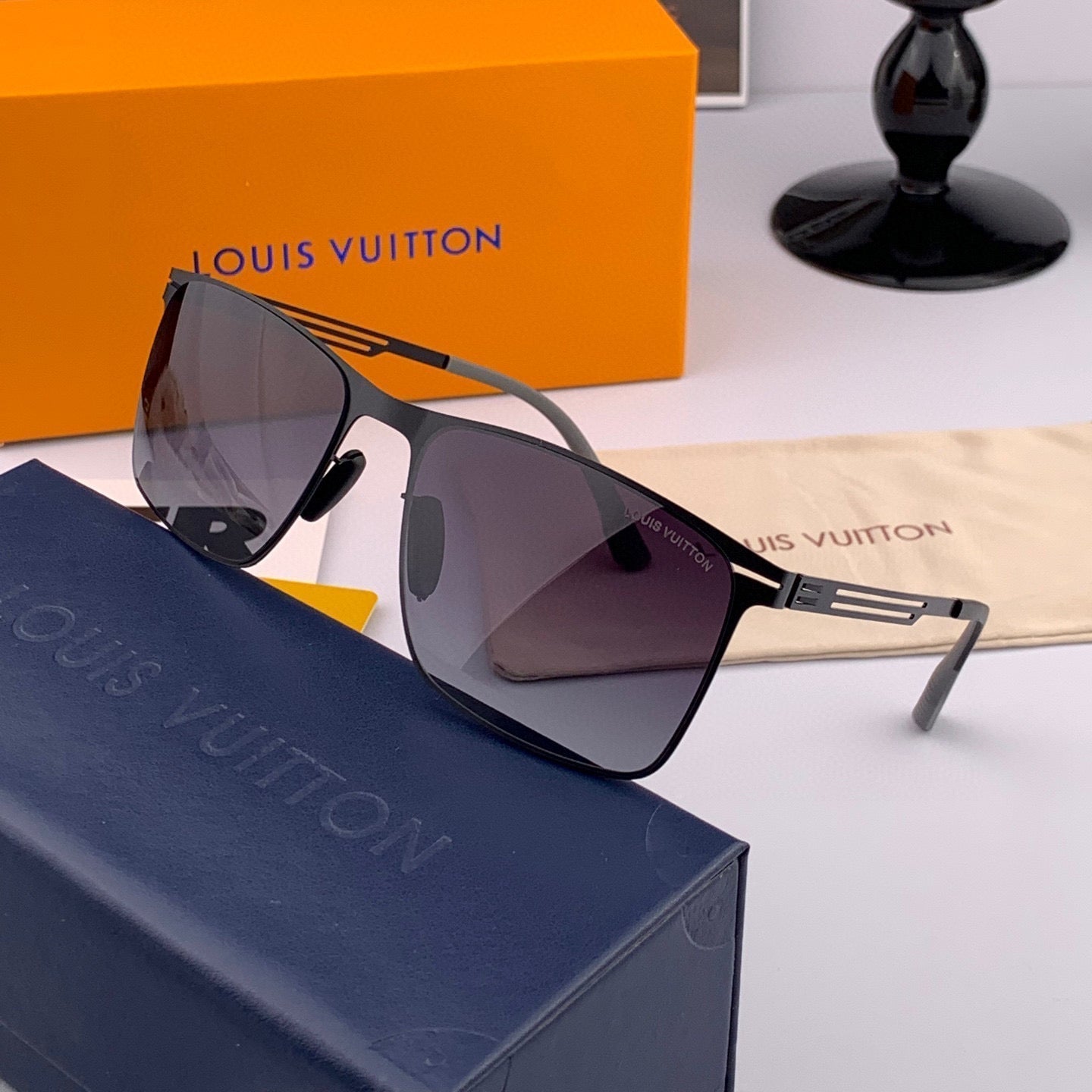 RECTANGULAR SUNGLASSES L169 IN METAL