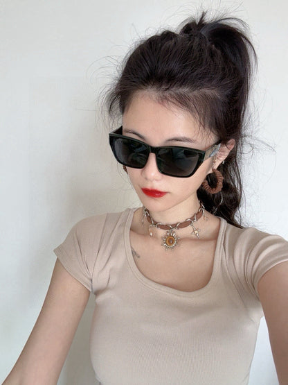 RECTANGLE MONOGRAM SUNGLASS L9550 IN ACETATE FRAME