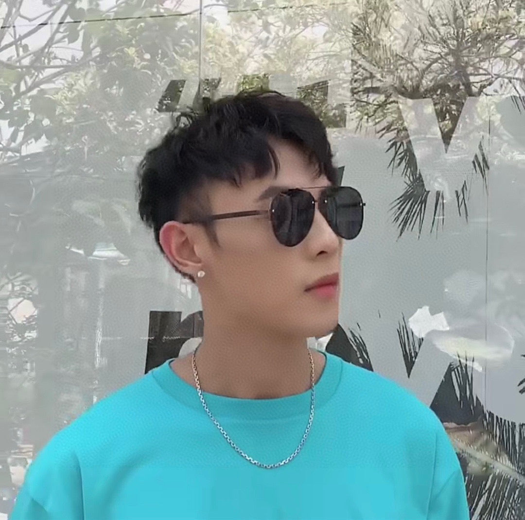 PILOT SUNGLASSES L780664 IN METAL BLACK LENSES