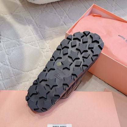 Black Stylized Slippers Sheepskin