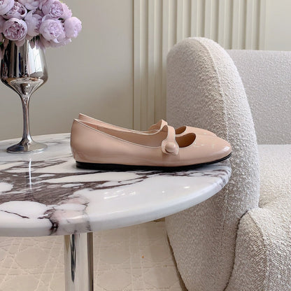 Pastel Pink Ballet Shoes Sheepskin