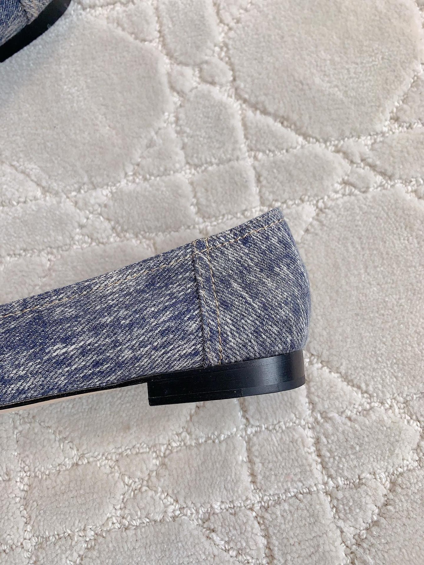 BALLET FLATS IN PIGEON BLUE DENIM