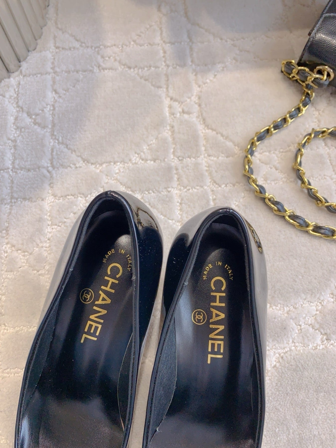 HIGH PUMP 65 MM IN BLACK PATENT CALFSKIN