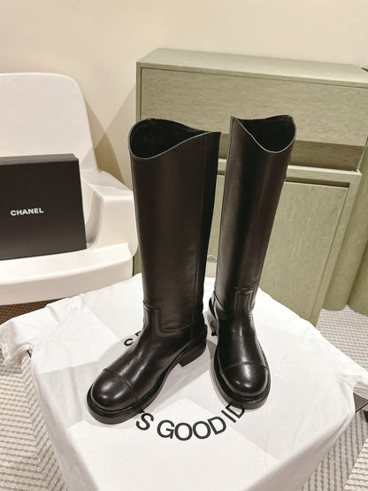 CC HIGH BOOTS BROWN CALFSKIN