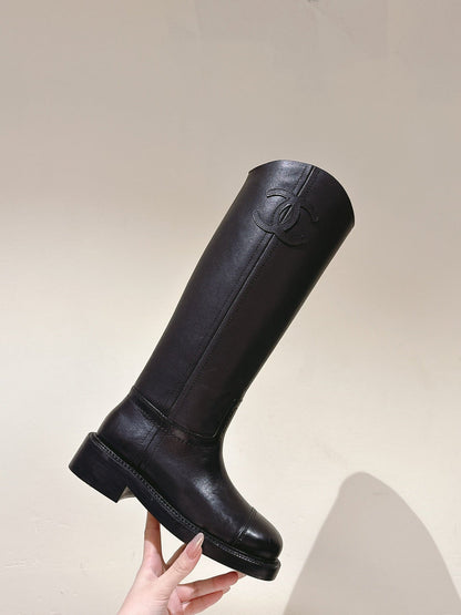 CC HIGH BOOTS BROWN CALFSKIN