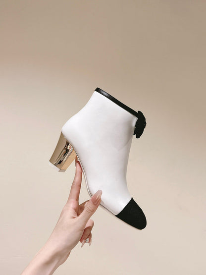 CC SHORT BOOST WHITE PURE LAMBSKIN