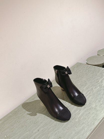 CC SHORT BOOST BLACK PURE LAMBSKIN