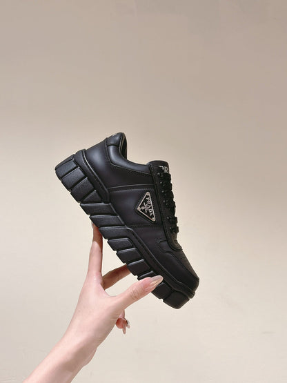 PRA FLATFORM SNEAKERS BLACK CALFSKIN