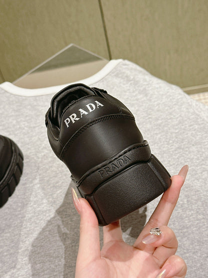 PRA FLATFORM SNEAKERS BLACK CALFSKIN