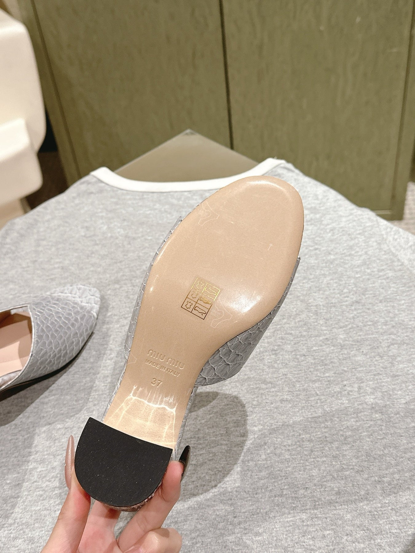 JEWELLED HEEL 55 MULE SANDALS IN SILVER CALFSKIN