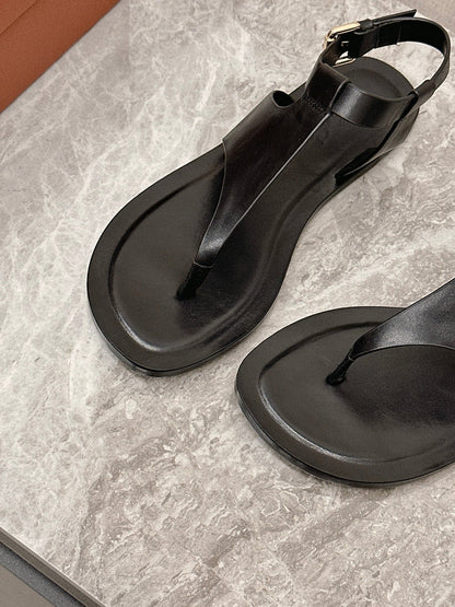 LP TRANI SANDALS BLACK CALFSKIN