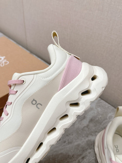 RUN SNEAKER IN PASTEL GRAY MIX BABY PINK SUEDE AND MESH FABRIC