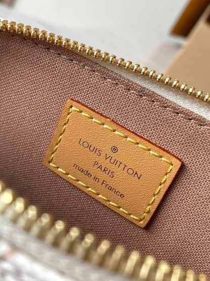 NANO ALMA 18 IN WHITE MONOGRAM DUNE CANVAS GOLD HARDWARE