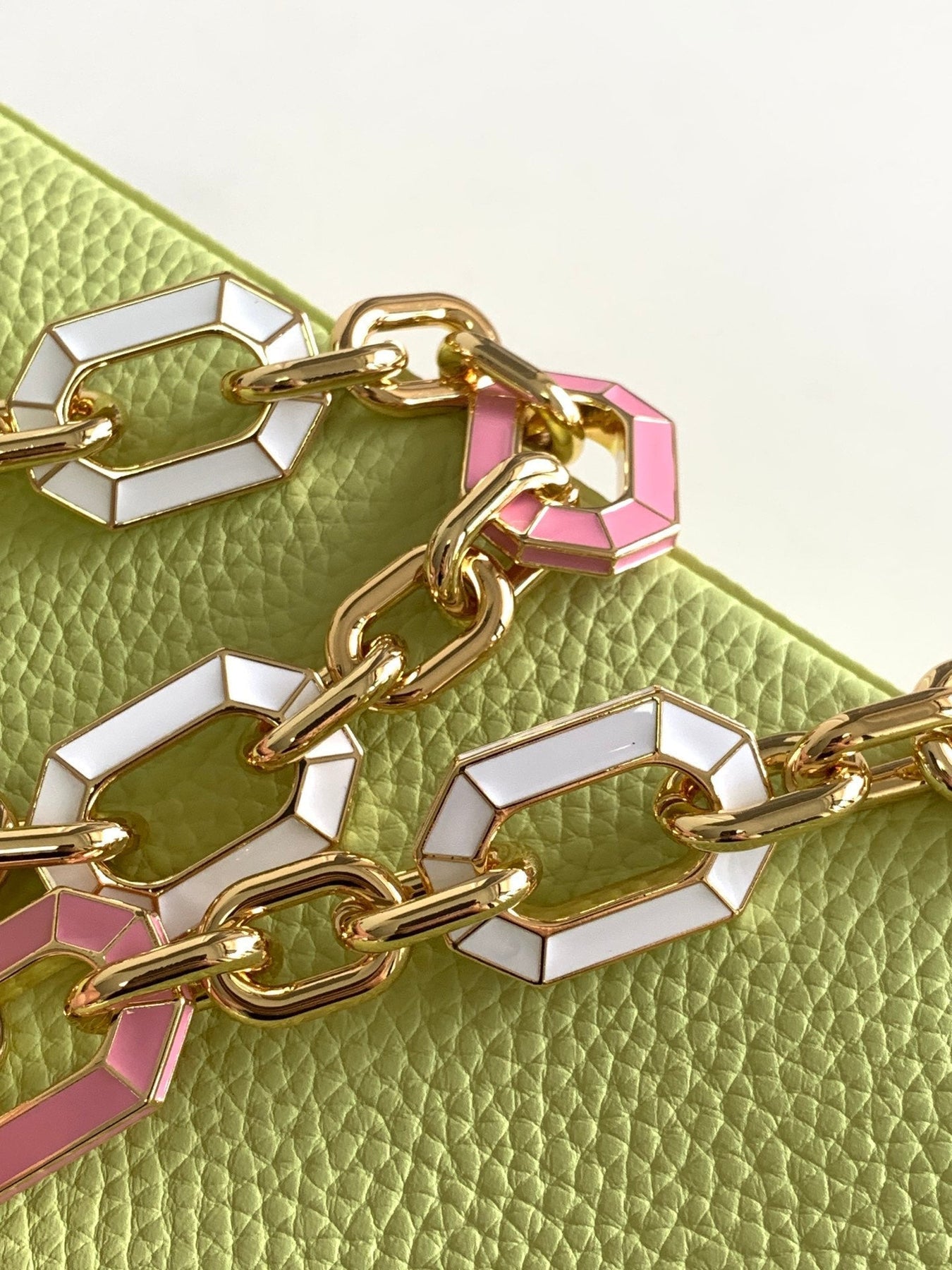 CAPUCINES BB 27 IN PEAR GREEN TAURILLON GOLD HARDWARE