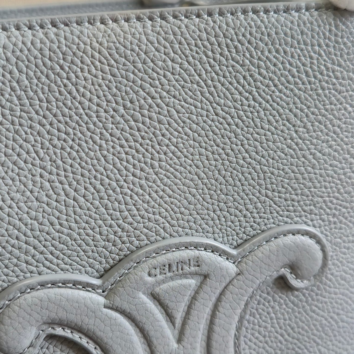 MINI CABAS ANAIS CUIR TRIOMPHE 20 IN BLUE GREY GRAINED CALFSKIN