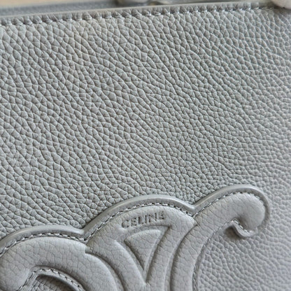 MINI CABAS ANAIS CUIR TRIOMPHE 20 IN BLUE GREY GRAINED CALFSKIN