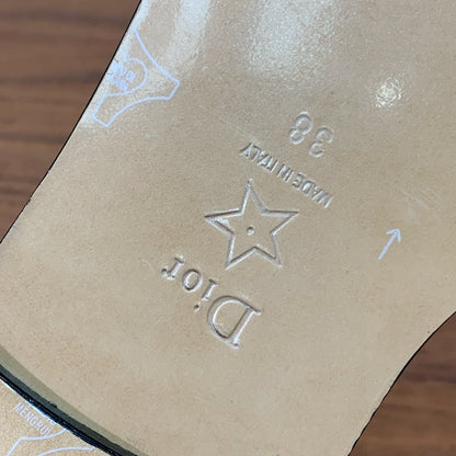 DWAY BLACK CALFSKIN AND GOLD LOGO