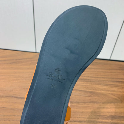 FLIP FLOPS SANDAL IN LIGHT BROWN CALFSKIN