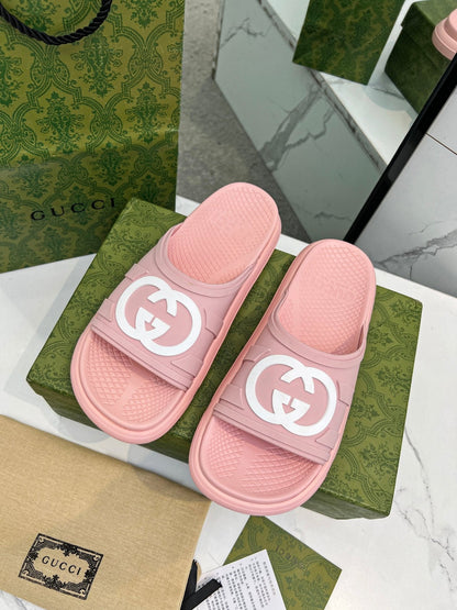 PLATFORM SLIPPERS IN LIGHT PINK IMPORTED TPU